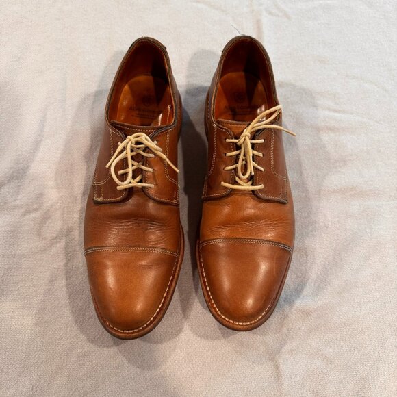 Allen Edmonds 9.5-D Oak Street Tan Cap Toe Oxford Chromexcel Leather - Picture 1 of 6